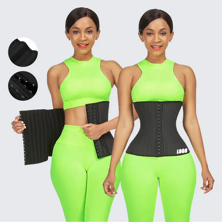 HEXIN Wholesale Slimming Belt Rubber 29 Steel Bone Plus Size Women Latex Waist Trainer Shaper