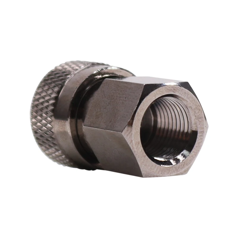 Paintball PCP HPA Stainless Steel Female Quick Disconnect Adapter Adaptor 8mm Nipple Plug 1/8NPT, M10*1, 1/8BSPP