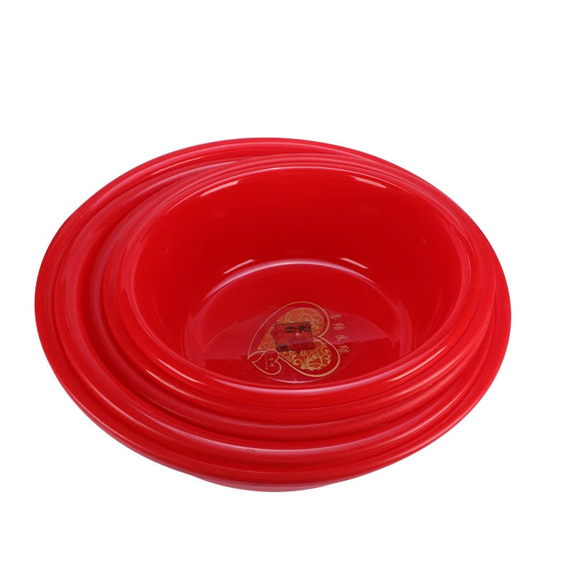 China Manufacturer Price Simple Portable European-Style Red Customized Plastic Basin