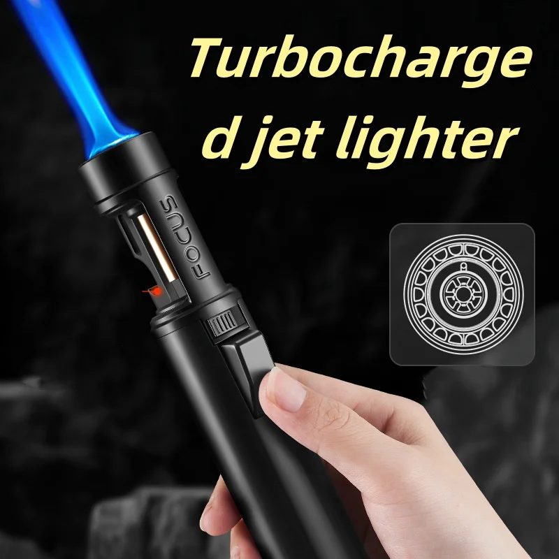 Cigar Specific Spray Gun Lighter Refillable Jet Flame Windproof Lighter Multi functional barbecue bottle opener lighter