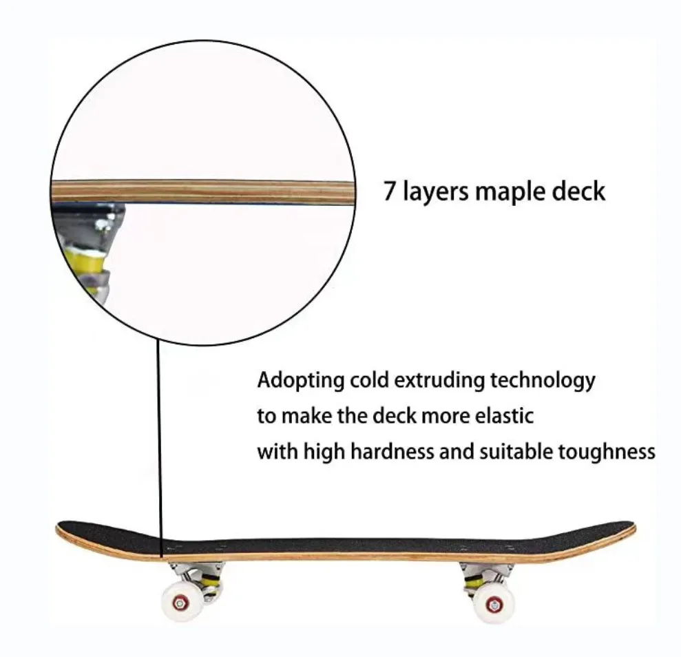Nomad skateboards 24inch skate skateboard deck dropshipping board 7 complete maple bracket beginner traqpod skateboard