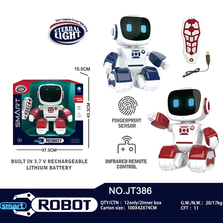 Hot selling  plastic toys remote control robot -16 keys educational toys robot for kids