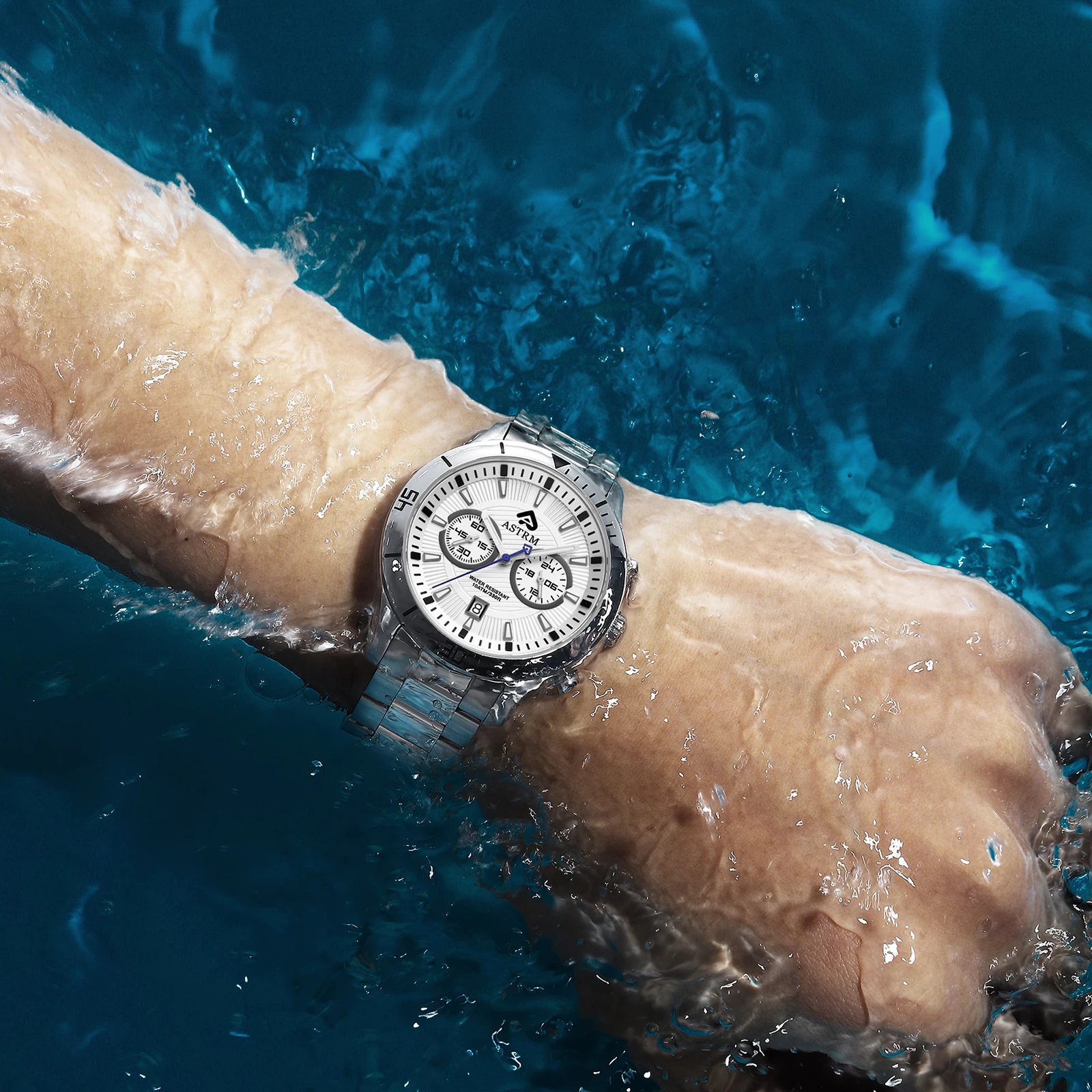 hop custom logo leather diver sport brand  bracelet strap stainless steel quartz watch for swimming