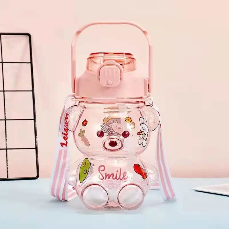 Новый дизайн 1200 мл детская питьевая чашка переносная Спортивная бутылка для малышей и детей постарше бутылка для воды с трубочкой для дома и школы