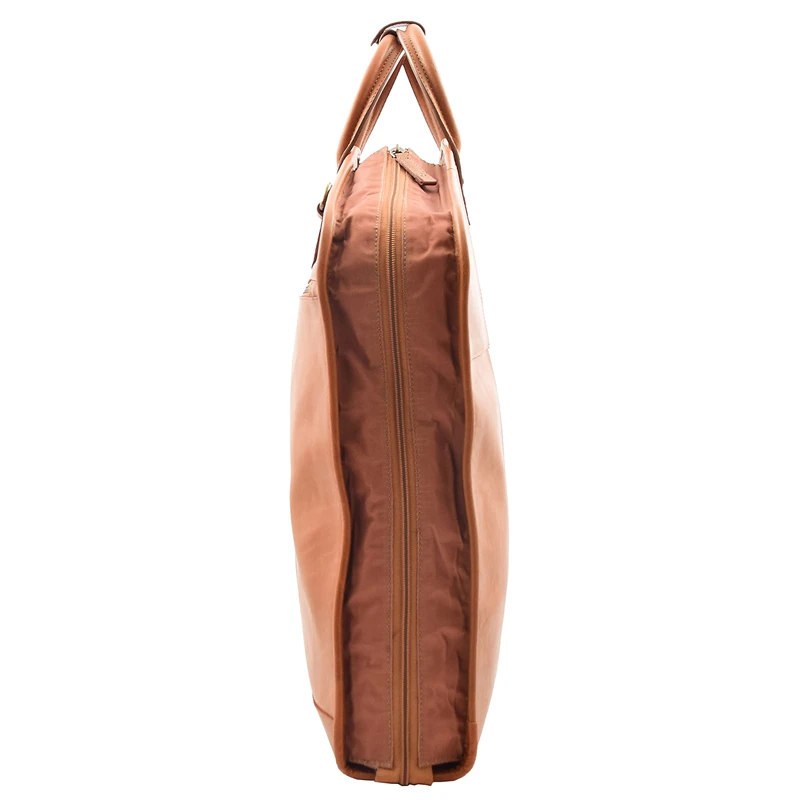 Large Capacity Travel Real Leather Suit Carrier mens suit garment bag