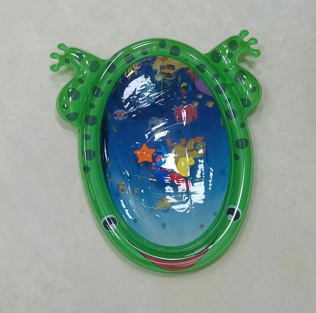 The stereoscopic frog slaps the water mat water play mat baby water mat