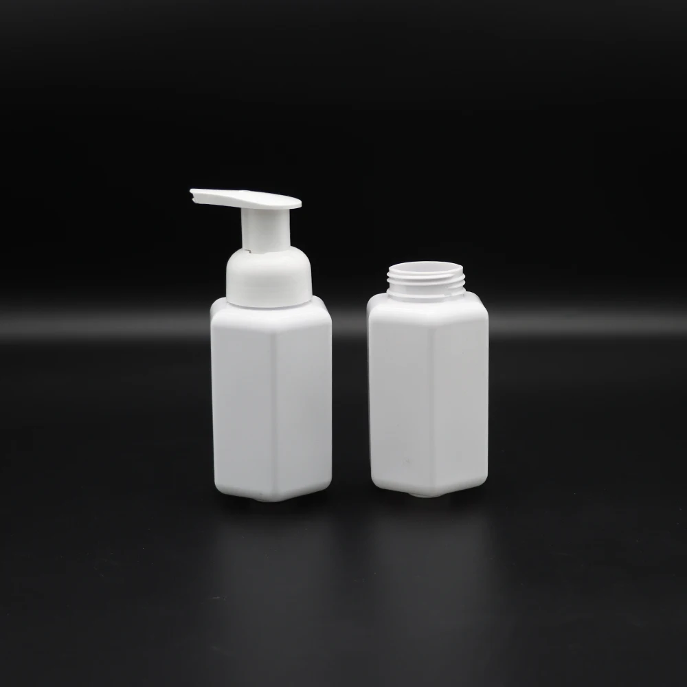Custom 275ml white clear hexagonal hand sanitizer bottle Plastic PET PETG Body lotion bottle with pump daily chemical bottle