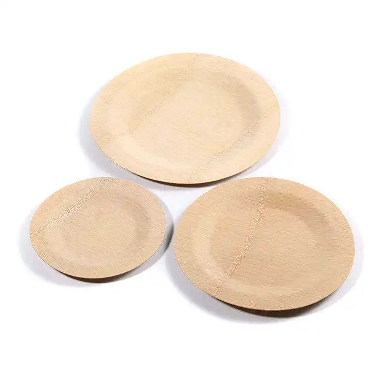 Factory Outlet Eco-Friendly 100% wooden disposable plate disposable fruit plate disposable party tableware