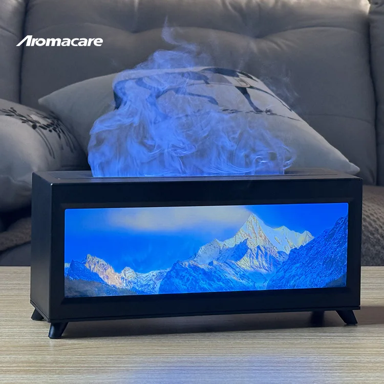 Aromacare 200Ml Portable Air Essential Oil Multicolor Flame Effect Aromatherapy Fireplace Humidifier