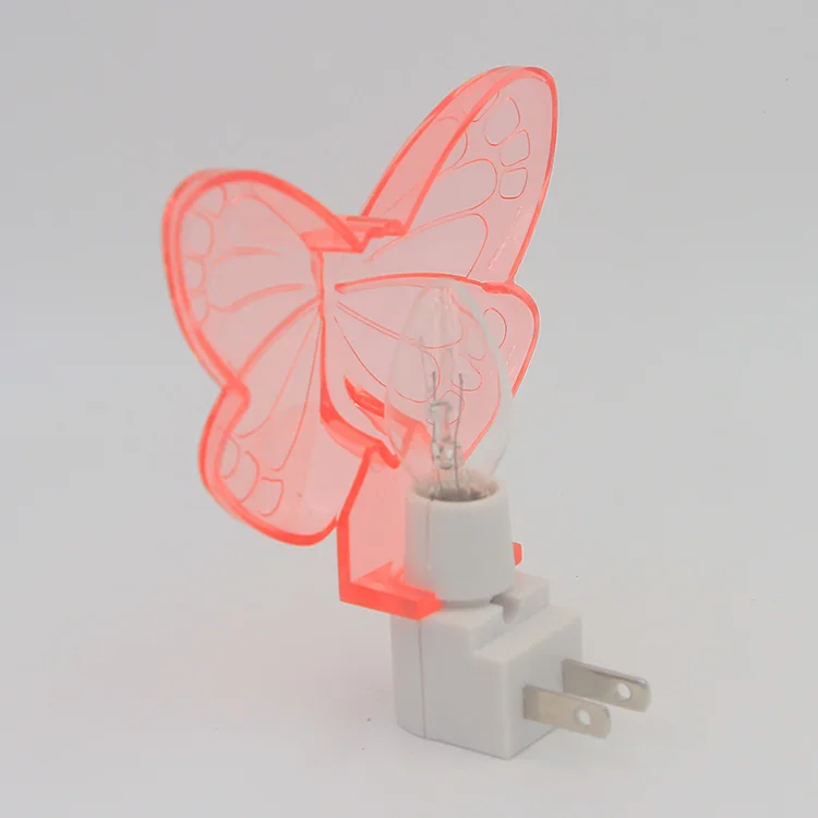 Direct manufacturer supply AC plug Indoor min dim flower Manual of off Switch Control led night lights plug in butterfly