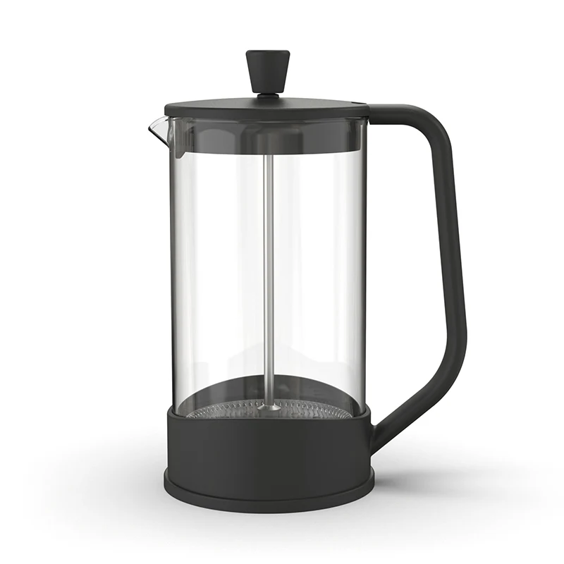 OEM/ODM Custom Logo 304 French Press Coffee Glass Plastic 350Ml Portable French Press Coffee Maker Plunger