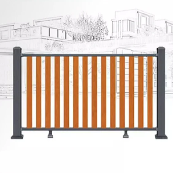 High quality aluminum frame wood plastic composite fence panel outdoor wood plastic manufacturer garden fence