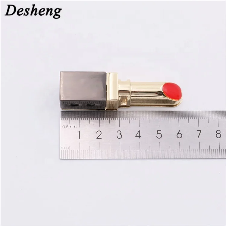 Аксессуары для чехлов и сумок новинка модное украшение платьев в форме губной помады из цинкового