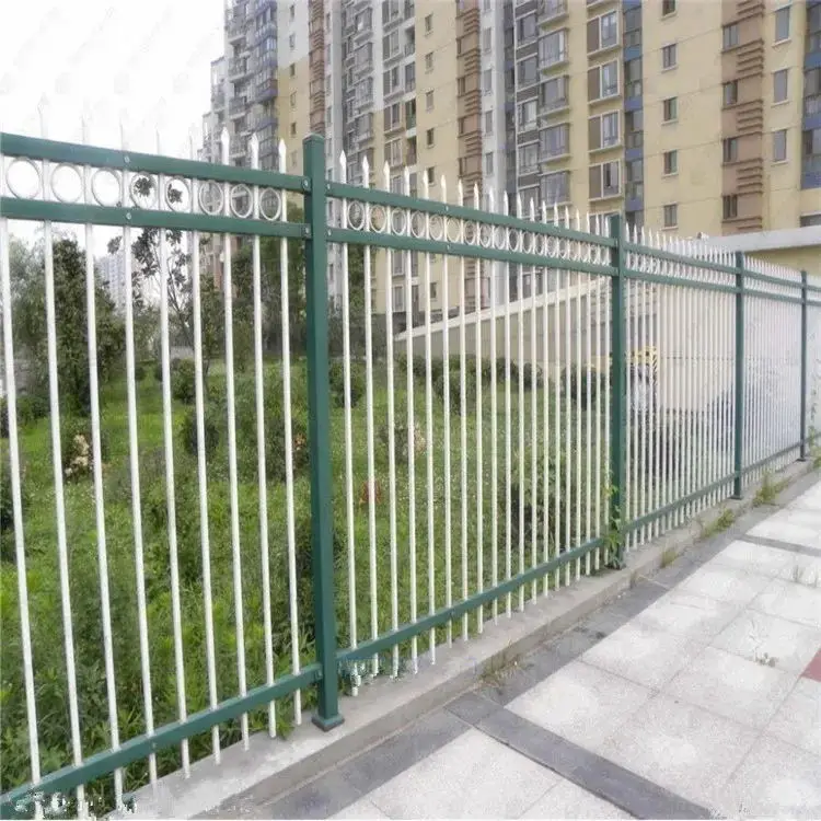 Pvc Coated Lattice Wrought Iron Zinc Steel Picket Fence