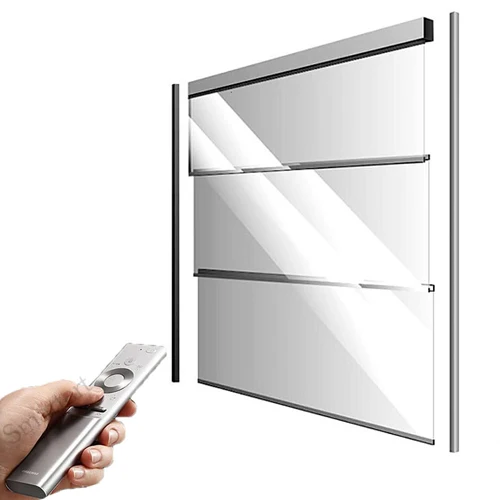 2022 Latest windows sliding lift minimalist Vertical three section sliding window Sectional sliding window
