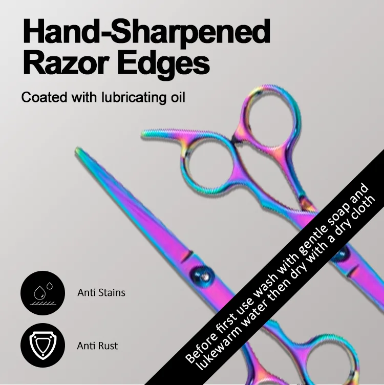 Pet Scissors Kit Stainless Steel SUS420 Dog Grooming Shears Kit Home Use Pet Cleaning Tools