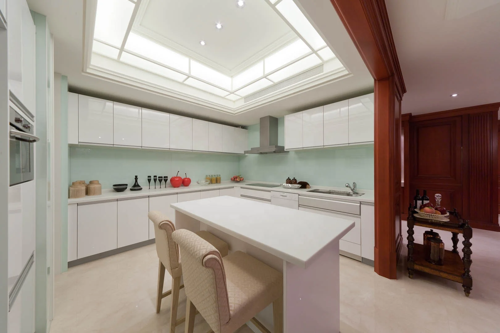 Ais Modern Designs High End Affordable Custom Furniture Used Small Full White L Shaped Melamine Kitchen Cabinets From China