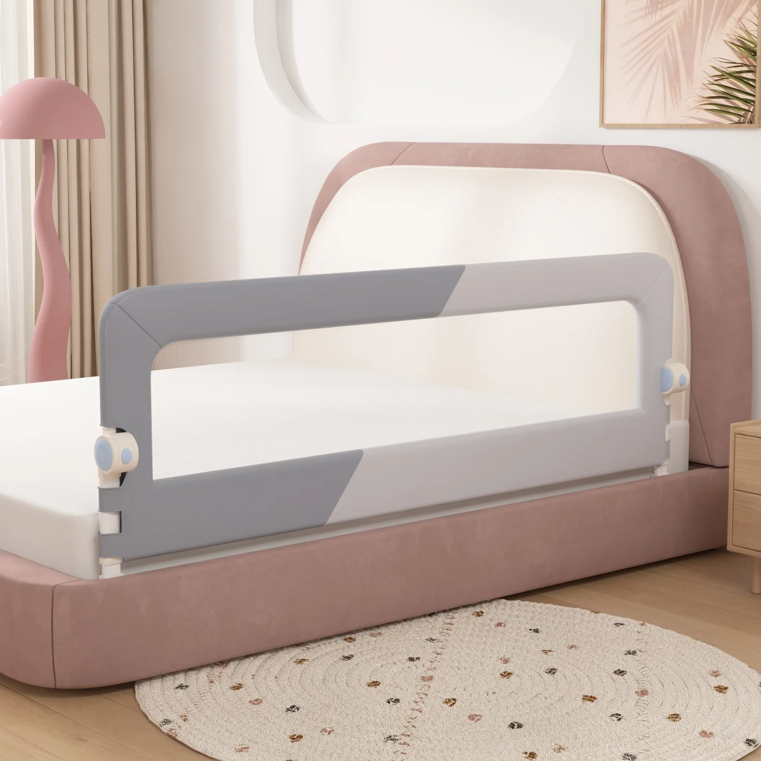 Direct Factory Supply Foldable Baby Bed Rail Modern Fabric Playpen Safety Barrier Fence For Bedroom Use