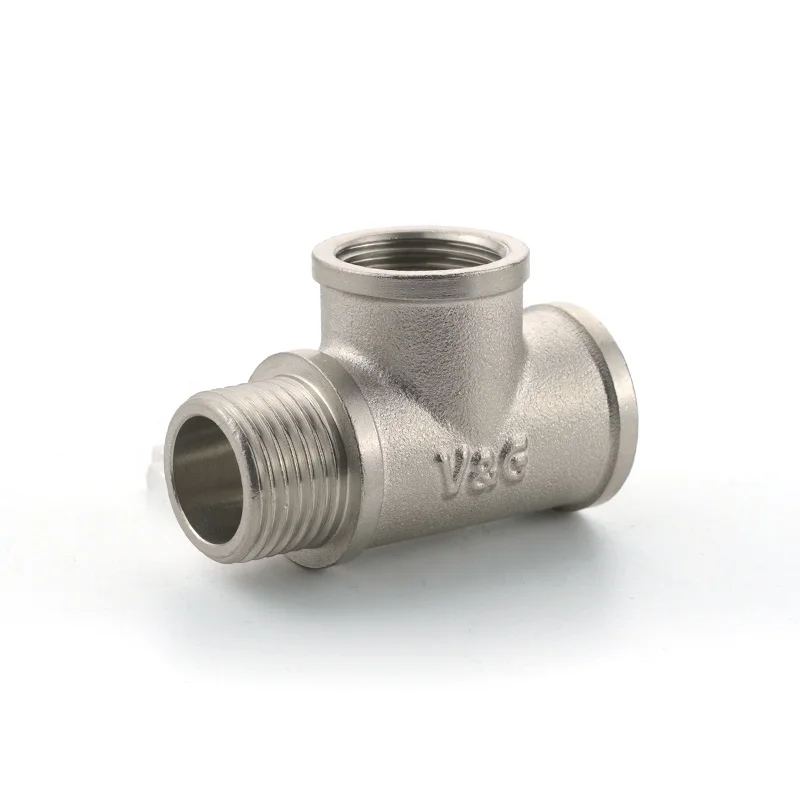 1/2' inch Hot selling design threaded joint tap water pipe fitting 1/2in brass tee fitting