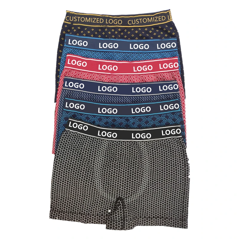 Oem manufacturers nylon Men brand Trunks Long Leg Underwear customized logo brand seamless Men Boxers Brief For Men Underwear