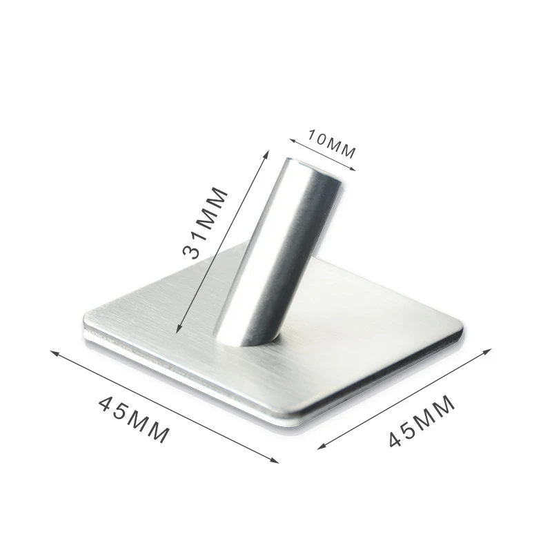
Removable Self Adhesive 304 Stainless Steel Bathroom Rustproof Towel Robe Hooks 