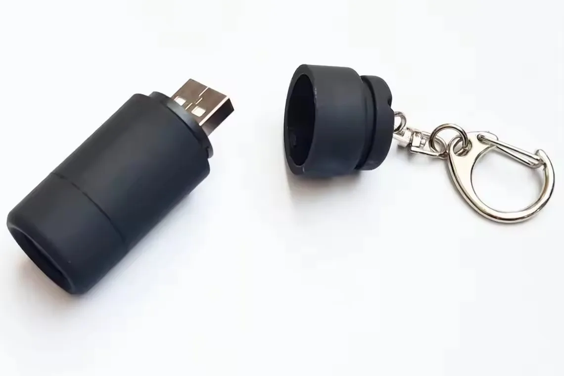 Мини-USB перезаряжаемая лампа водонепроницаемый Карманный поворотный переключатель Открытый Кемпинг Аварийный маленький USB брелок светодиодный свет