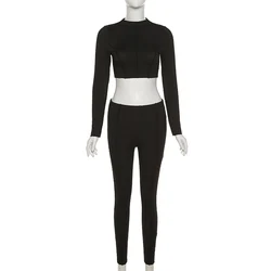 Nibber K21S02876 Plain Stitching Summer Women Outdoor Sports Casual Pants Set Ribbing Thin Quick Dry Women 2 Piece Set Clothing