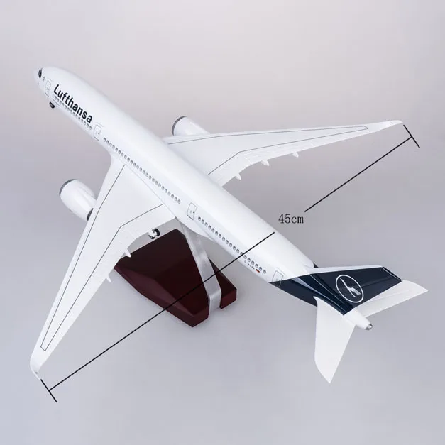 1:142 Scale 47CM Deutsche Lufthansa Airbus A350 Aircraft Model Civil Aviation Passenger Aircraft Simulation Decoration Gift