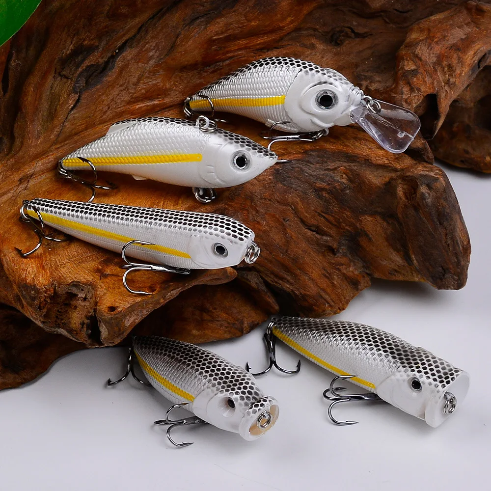 Nm new design 10 Style CrankBait JerkBait Minnow StickBait VIB Top Water Lure 40g Fishing Hard Lure Pencil Popper River Fishing