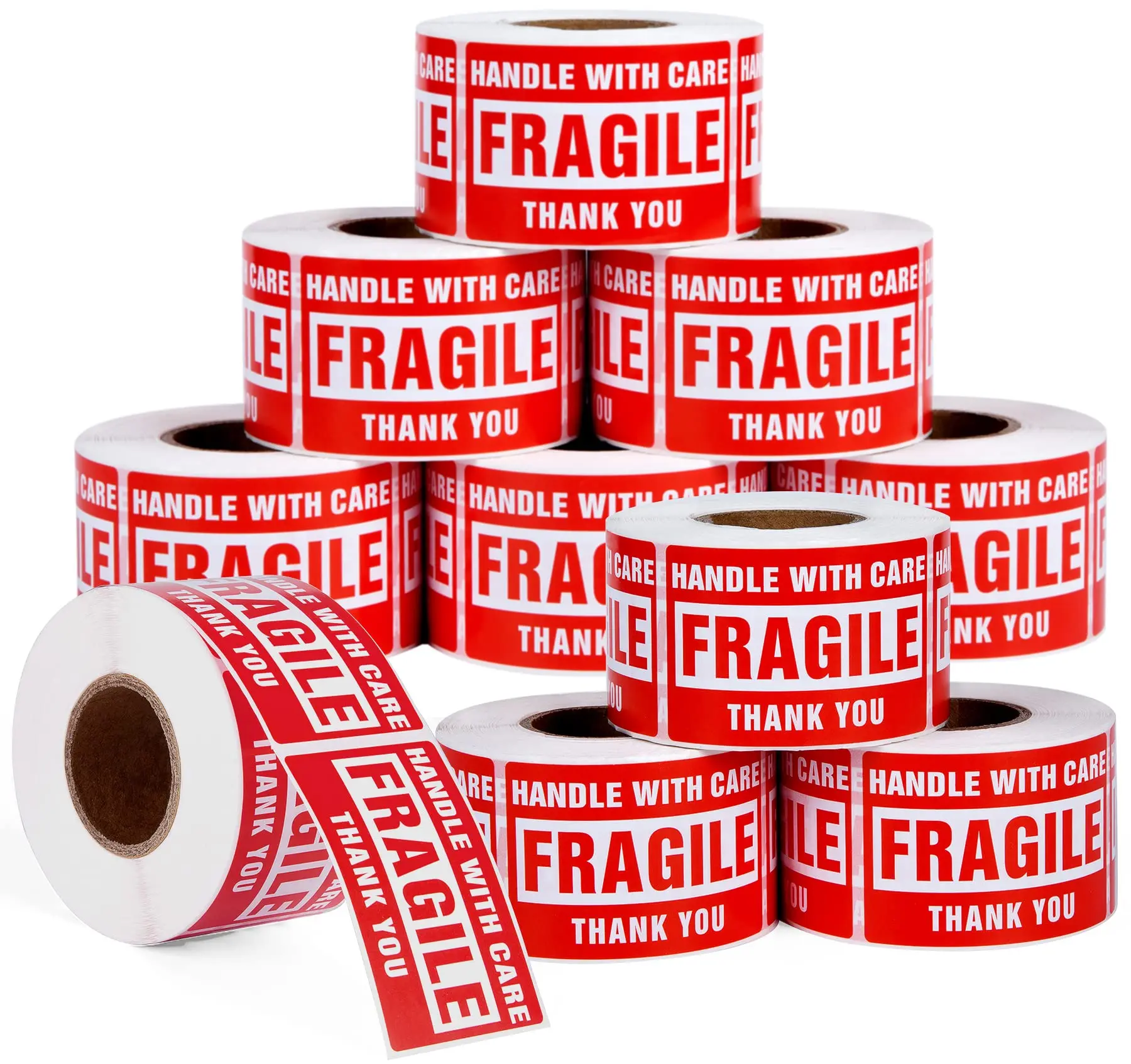 Handle with Care Warning Moving Packing Shipping Labels Permanent Adhesive Fragile Stickers