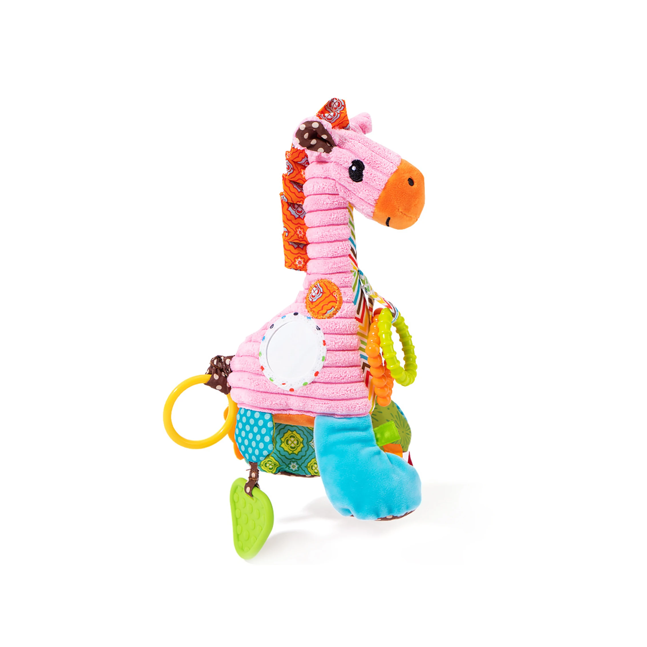 Giraffe Animal Model Doll Rattle Ring Bell Crib Stroller Hanging Toy By BSCI Factory