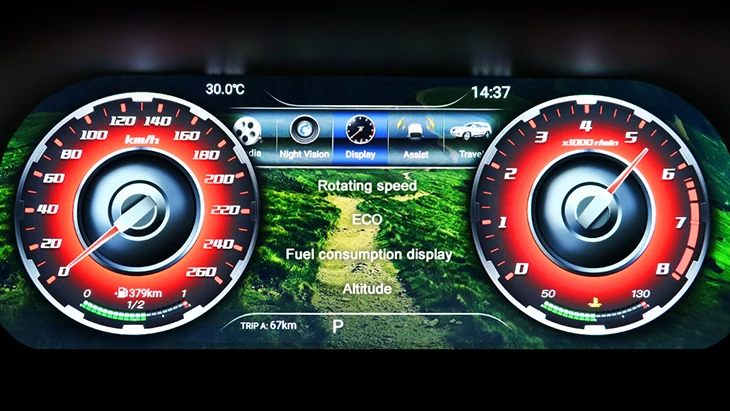 
Lanmodo Race 12.3 Inch Full LCD Instrument Cluster With 1080P Full color Night Vision 