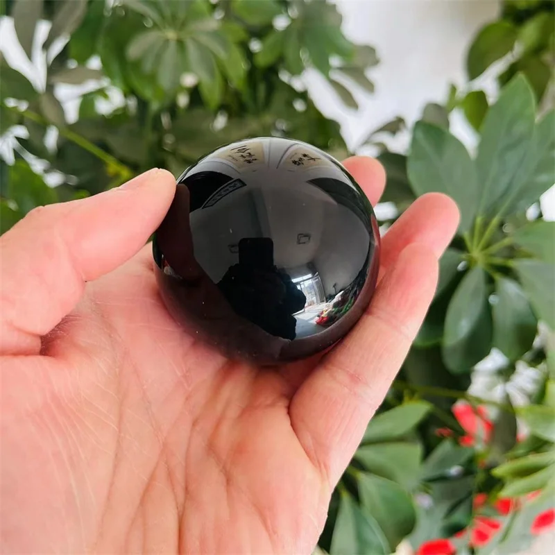 Wholesale polished black obsidian quartz crystal ball stone spheres for decoration