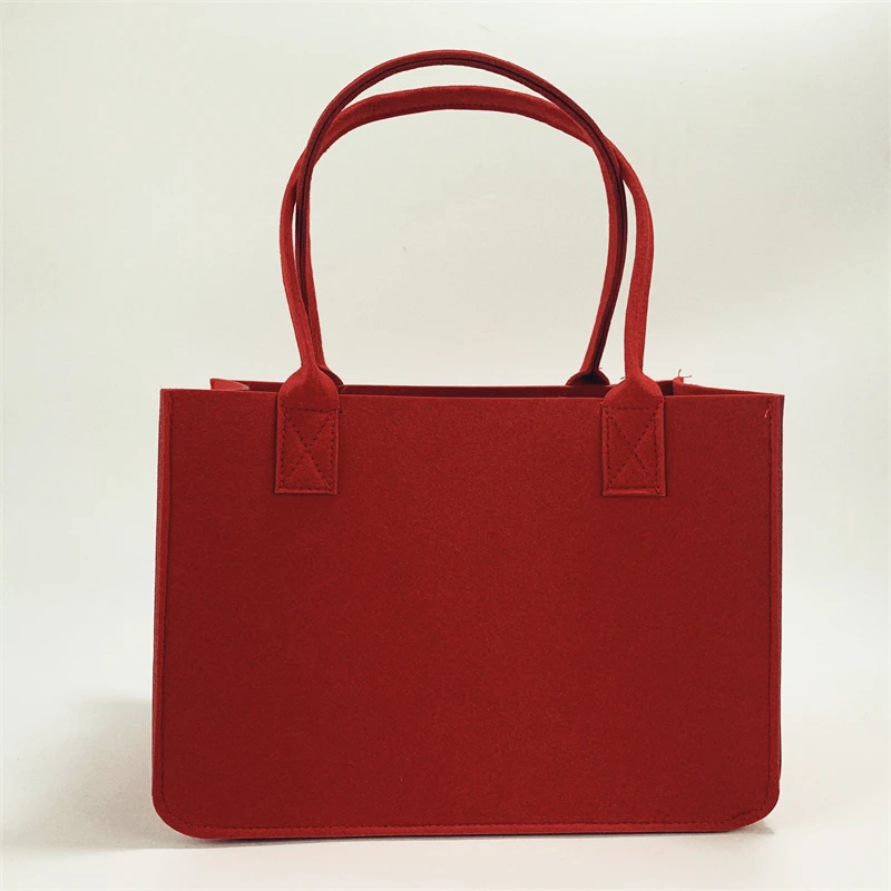 
Felt bag shopping gift bag can be printed LOGO Felt leisure handbag polyester big pocket environmentally friendly material 