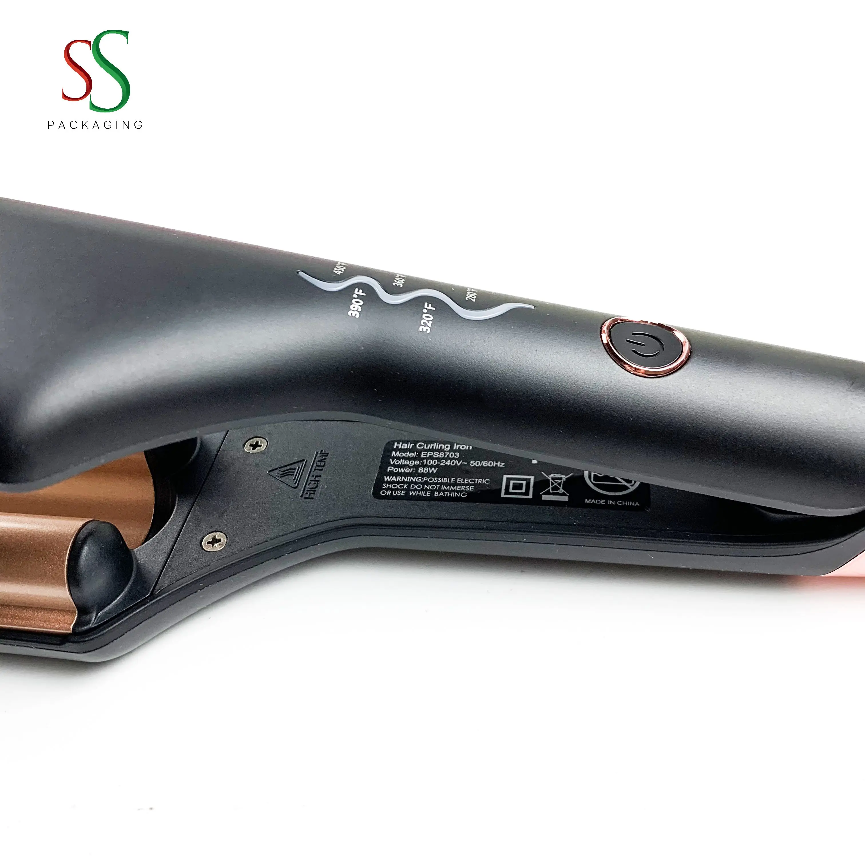 SS Hair Packaging  High Quality Wholesale Custom Logo Crimping Iron for Hair Crimper