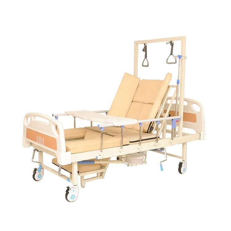 
Multi functional China 3 crank steel cheap manual hill rom medical bed manufacturer price hospital beds 