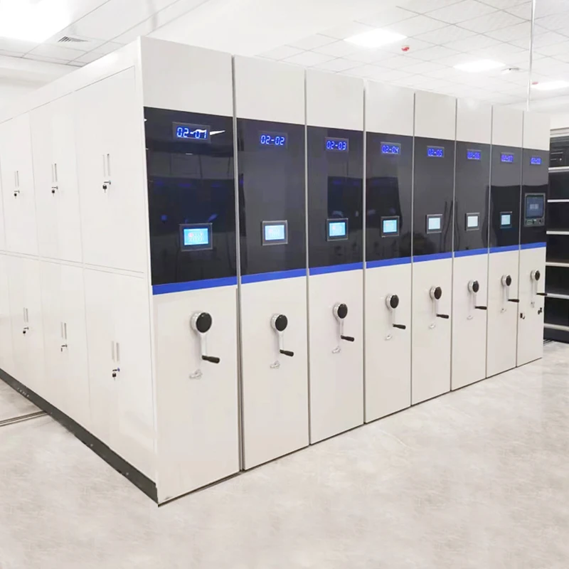 Intelligent Mobile File cabinet Compact Shelving Metal School Library smart control Movable Rack Book Mobile Shelving