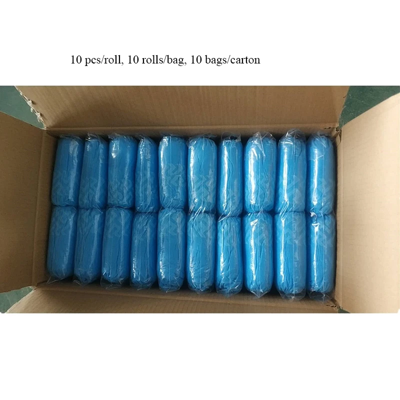 Non Woven Boot Covers Sole with Texture Elastic Non-Slip Breathable Latex Free Disposable Shoe Covers