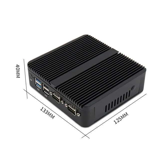 Небольшой встраиваемый Безвентиляторный Компьютер с двумя сетями dual coms intel baytrail quad core mini pc J1900