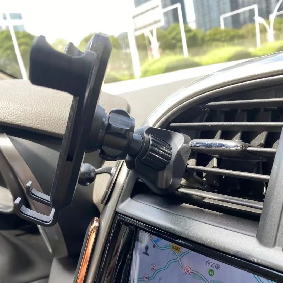 High Quality Hook Type Car Mount Car Vent Rotation Fixed Non-Gravity Clamp Mobile Phone Stand Navigation Stand