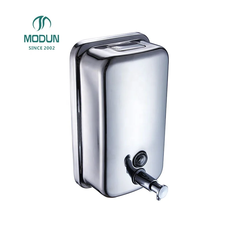 304 Stainless Steel Polish and Satin Wall Mounted 500/800/1000ml Optional Manual Soap Dispenser For Restroom