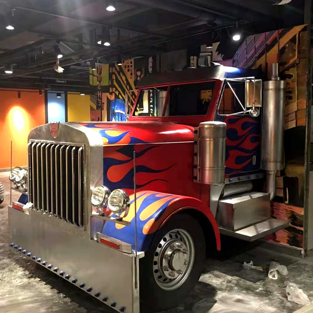 Железная художественная Ретро Автомобильная головка Трансформеры Optimus Prime модель головы грузовика Большой Бар Отель торговый центр украшение