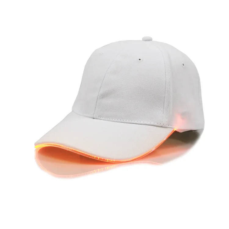 ALLCH Factory Wholesale Hot-selling Trendy Rainbow LED Light Colorful Luminous Baseball Cap Fabric Sports Cap for Party Night