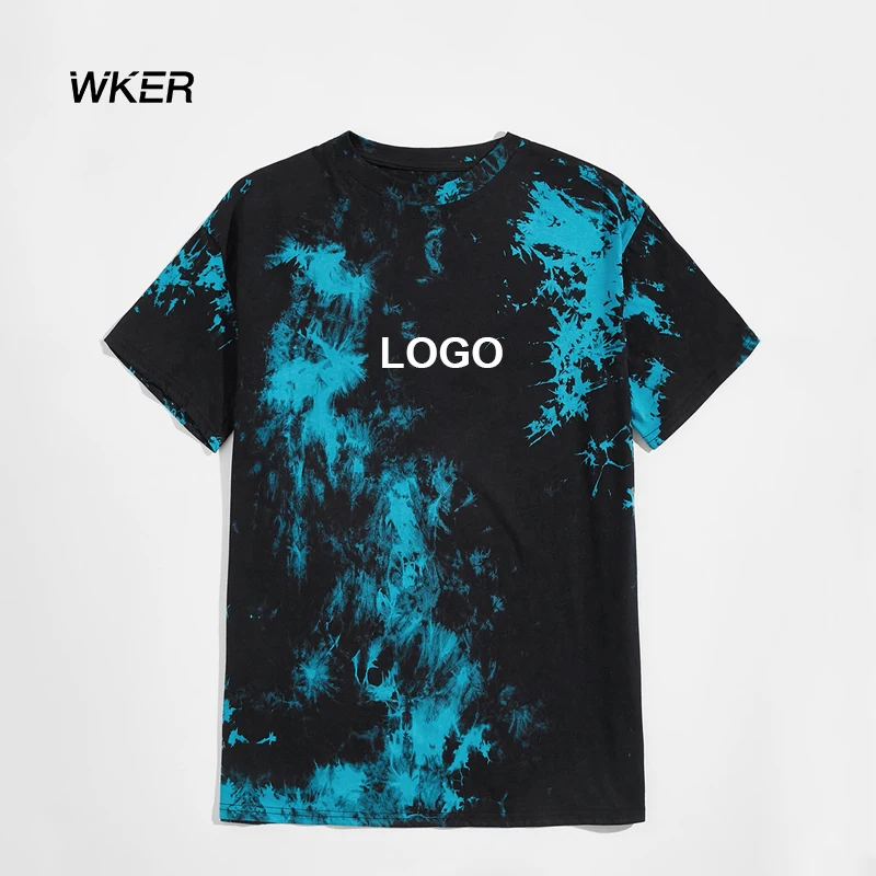 Рубашки WKER с круглым вырезом для парней на заказ от производителя, винтажный топ с открытыми плечами, футболка с граффити
