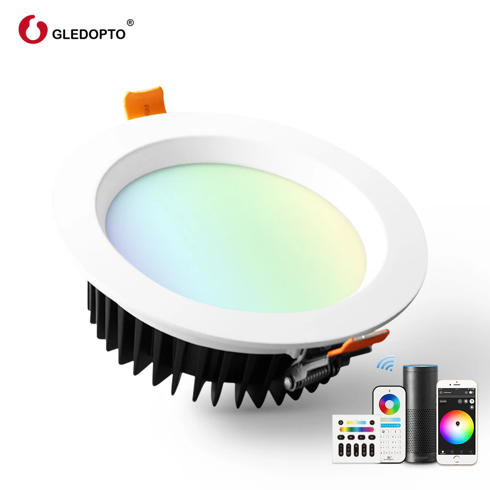  Светодиодный потолочный светильник Gledopto 2700-6500K zigbee + plus 9 Вт rgbcct угол луча 120 градусов сигнал с автоматической синхронизацией и