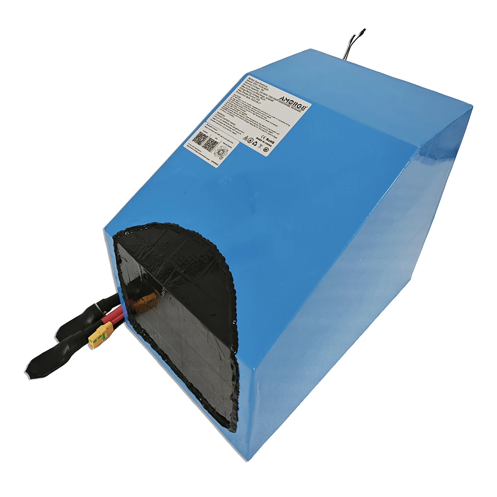 Amorge  76v 100.8AH 225A  triangle battery pack  Customized 21S24P Molicel  P42A