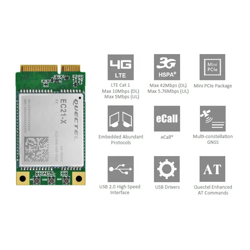Беспроводной Quectel EC21-KL мини PCIe LTE Cat 1 модуль 4G для Южная Корея