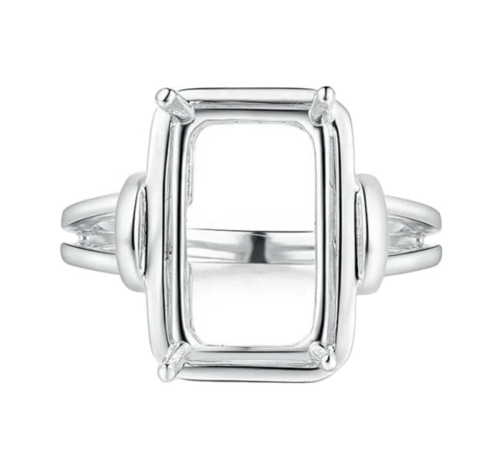 Wholesale finger designer fashion jewelry silver mount empty rings