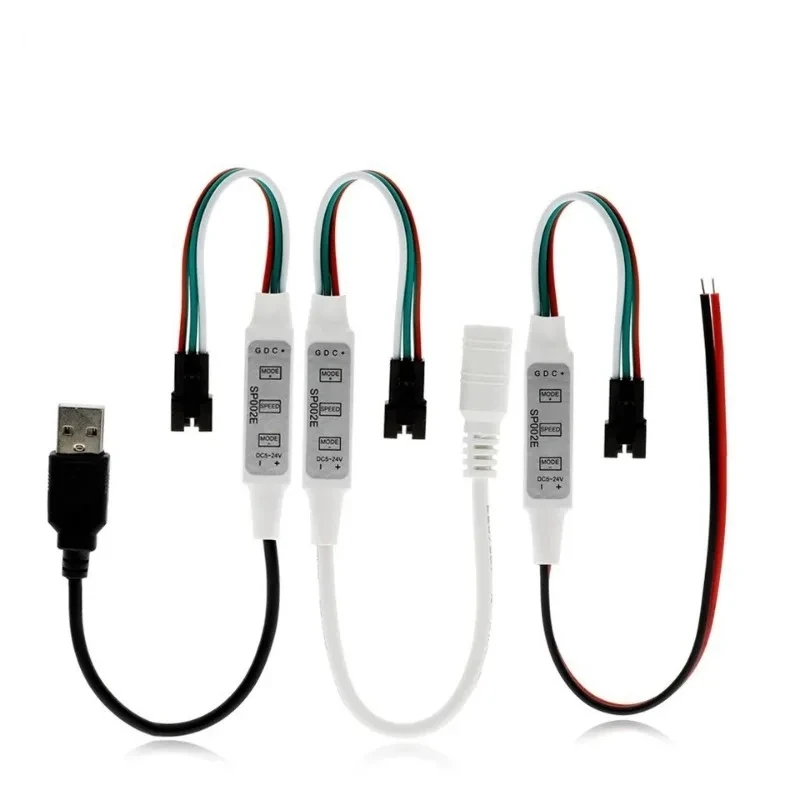 DC5V-24V  12V LED Controller SP002E 3 Keys Mini Pixel Controller for WS2801 WS2811 LED Strip Light