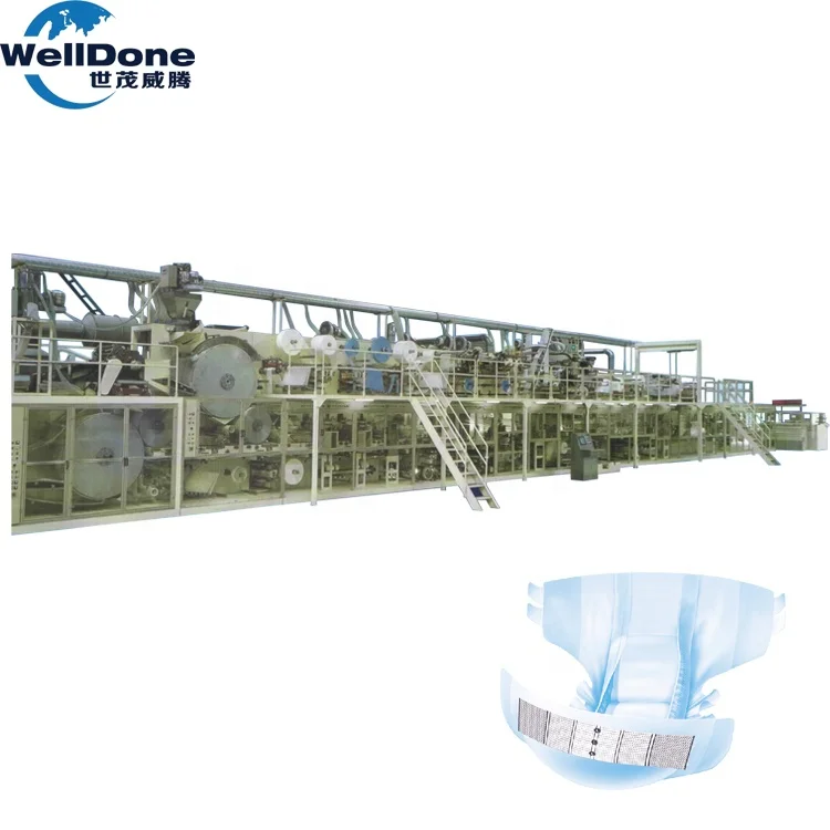 Welldone Fully automatic adult diaper making machine with profitable machine in adult diaper making machine